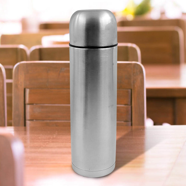 Vacuum Flask Without Cover, 18/8 Stainless Steel | Hot and Cold Water Bottle with Push-Down Lid | Double Walled Stainless Steel Bottle for Travel, Home, Office, School, Picnic (1000 ML / Without Cover) - dailyneed.life