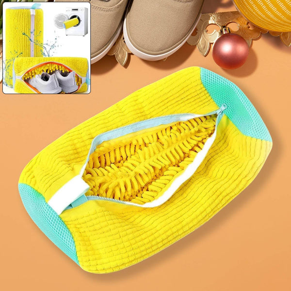 Shoe Washing Machine Bag with Microfiber Chenille Lining & Zipper (1 Pc) - dailyneed.life