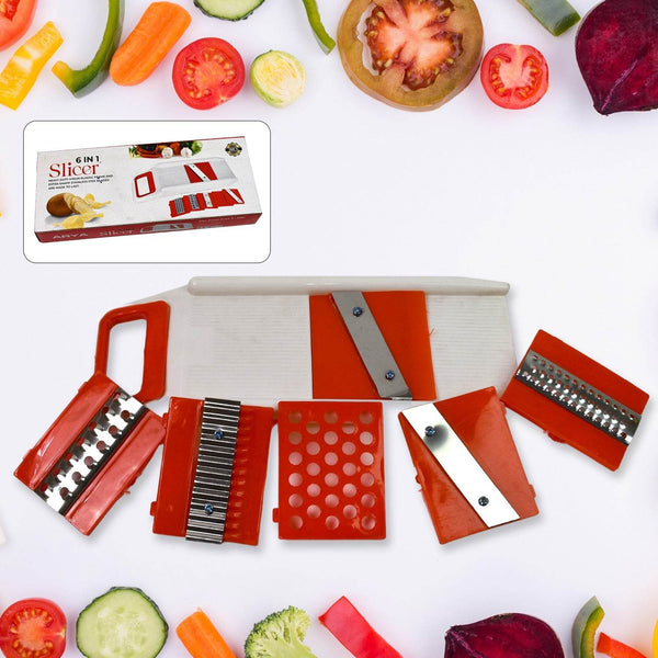Plastic 6 in 1 Vegetables Slicer, Cutter and Fruit Dicer Grater (1 Set) - dailyneed.life