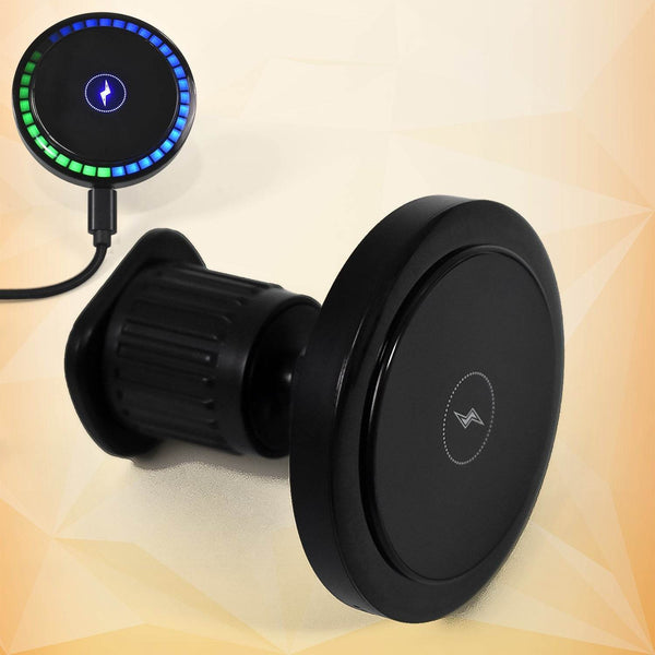Magnetic Phone Mount Wireless Charger | Music Reactive Lights (1 Set) - dailyneed.life