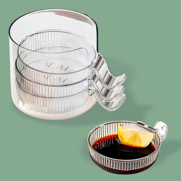 Plastics Dip Bowls, Dipping Sauce Bowls with Handle (4 Pcs Set / With Case) - dailyneed.life
