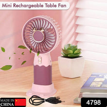 Mini Fan Rechargeable Table Fan Handheld Fan USB Fan Desk Fan Cooling Fan For Home , Office , Car, & Multi Use Fan (Battery Not Include) - dailyneed.life