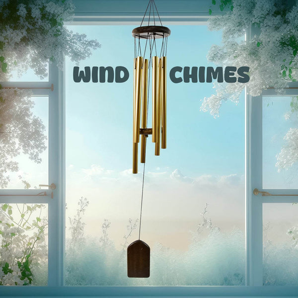 Wind Chime Musical Wind Chime with 6 Tuned Tubes and Hook (1 Pc) - dailyneed.life