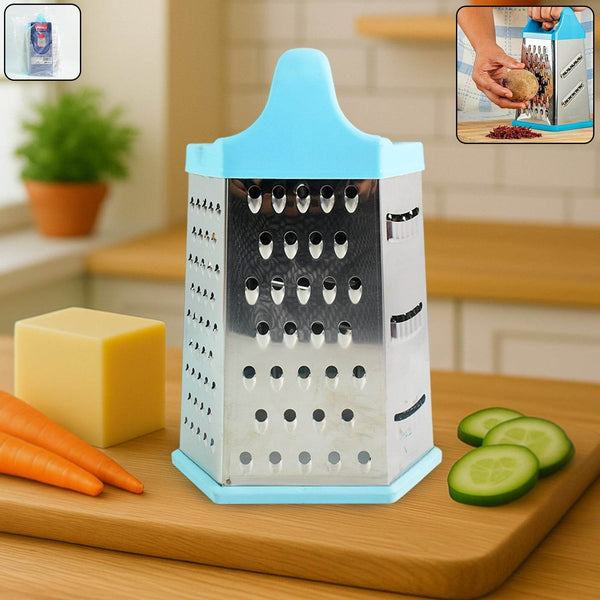 Ritu Heavy-Duty 7-in-1 Multipurpose Stainless Steel Hexagonal Grater - dailyneed.life