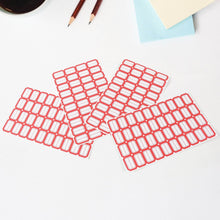 Multipurpose Blank Label Sticker Sheets Red Border Self-Adhesive Writable Stickers for Bottles (50 Sheet) - dailyneed.life