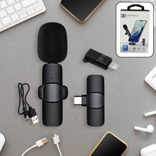 Intelligent Noise Cancelling Live Streaming Clip on Microphone for Type-C & for iPhone with Charging Mini Wireless Lapel Collar Microphone - dailyneed.life