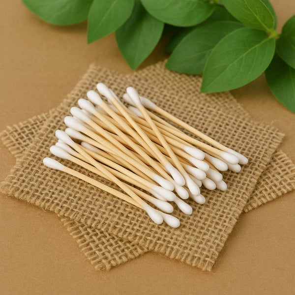 Eco-Friendly Wooden Cotton Ear Buds (1 pkt / 100 Pcs Approx) - dailyneed.life
