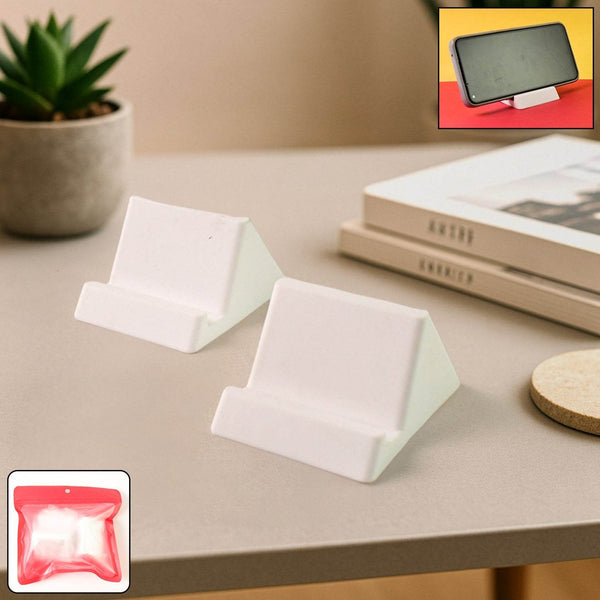 Compact Plastic Mobile Phone Holder Stand (2 Pc & Mix Color) - dailyneed.life