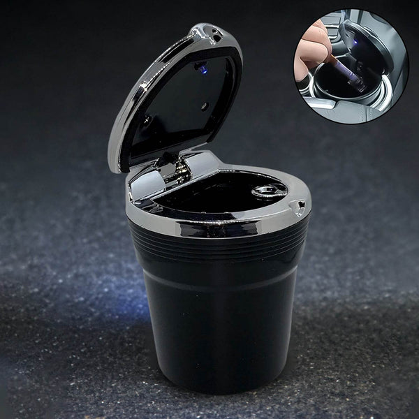 Premium LED Illuminated Portable Car Ashtray with Lid (1 Pc) - dailyneed.life