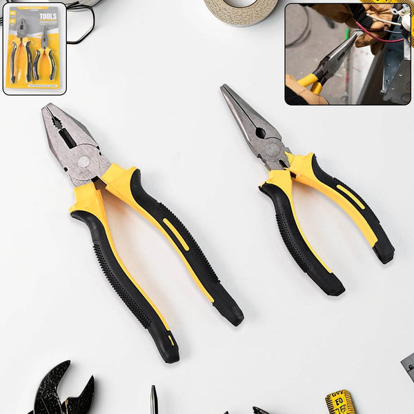 Long Nose Plier and Flat Mouth Plier Combo Tools (2 Pc Set) - dailyneed.life
