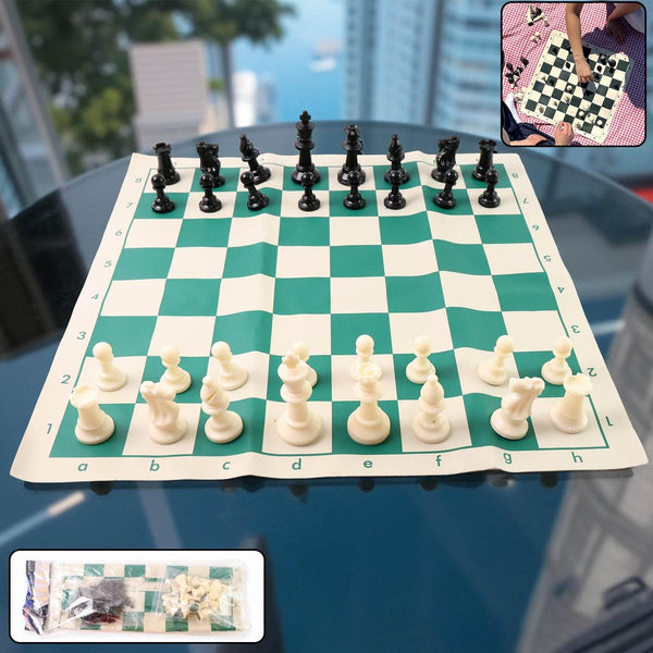 Big Premium Portable Chess Set Plastic Chess Pieces (1 Set) - dailyneed.life