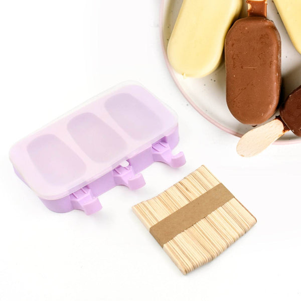 Silicone Sicle Molds – DIY Ice Pops with Lids & 50 Sticks - dailyneed.life