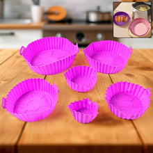 Air Fryer Reusable Silicone Pot with Handles (6 Pc set) - dailyneed.life