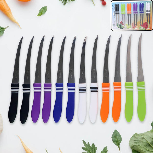 Stainless Steel Multipurpose Serrated Knife Set (12 Pc) - dailyneed.life