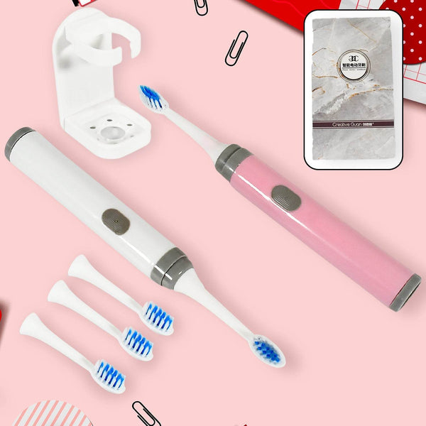 Adult Waterproof Electric Toothbrush Strong Sonic Charging with 4 Toothbrush Head and a toothbrush holder - dailyneed.life