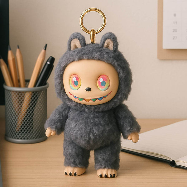 Black Plush Toy Cartoon Keychain with Hook Colorful Animal Black Have a Seat Vinyl Plush Blind Box (1 Pc) - dailyneed.life