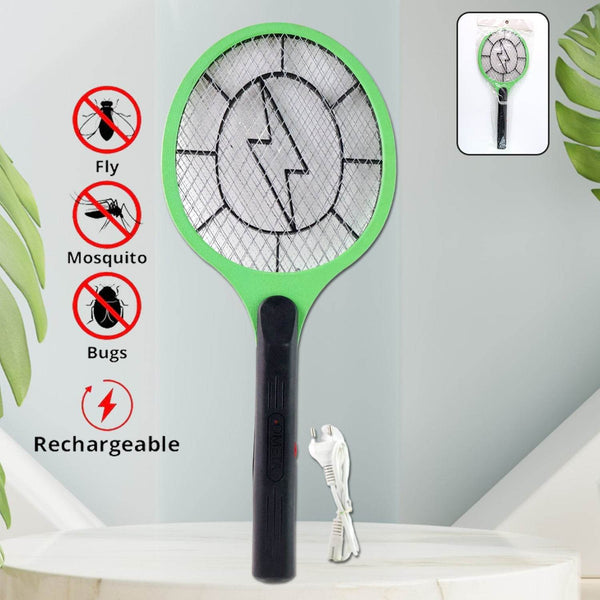 Green Rechargeable Electric Mosquito Killer Racket with Cable - dailyneed.life