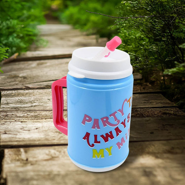 Insulated Mug with Lid Handle Flexible Straw with Cap (709 ML) - dailyneed.life