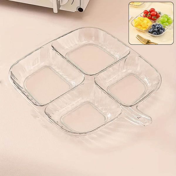 Plastic Kitchen Trays for Serving (4 Compartment / 1 Pc) - dailyneed.life
