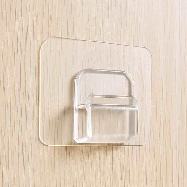Heavy-Duty Transparent Wall Hook with Seamless Adhesive Backing (1 Pc) - dailyneed.life