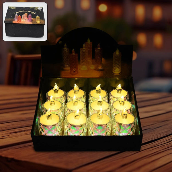 Festive Lighting for Any Occasion: 12 Pack LED Tealight Candles, Diwali - dailyneed.life