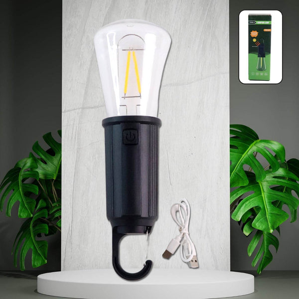 Solar & USB Rechargeable LED Hanging Camping Bulb Lantern Light (1 Pc) - dailyneed.life
