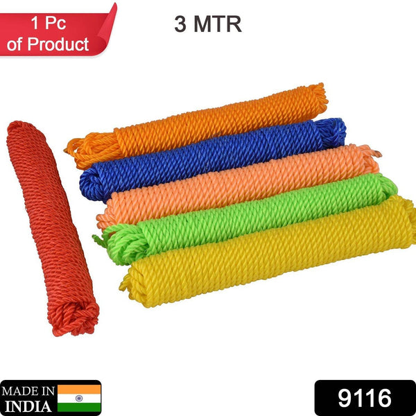 3m Heavy-Duty Laundry Drying Rope (1 Pc, Mixed Colors) - dailyneed.life