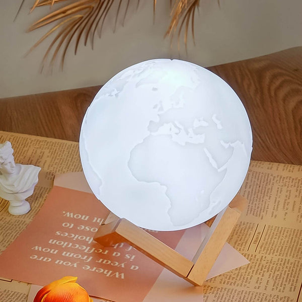 3D Moon Night Lamp with Stand (Color Box / White & Yellow Light / 1 Pc) - dailyneed.life