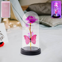 LED Decorative Rose with Butterfly in Transparent Plastic Dome (1 Pc / Battery Not Included) - dailyneed.life