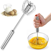 Big Stainless Steel Egg Whisk, Hand Push Rotary Whisk Blender (1 Pc / 35 Cm) - dailyneed.life