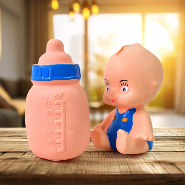 Baby And Bottle Squeeze Chu Chu Fun Toy (2 Pcs) - dailyneed.life