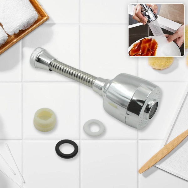 360° Rotating Faucet Sprayer – Water-Saving Splash-Proof Aerator for Kitchen & Bathroom (6 Inch) - dailyneed.life