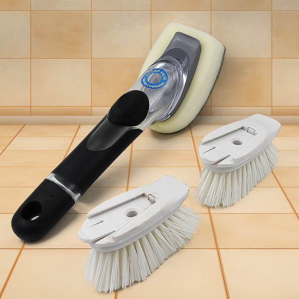 Dish Scrubber with Soap Dispenser, Soap Dispensing Dish Brush Set (1 Set) - dailyneed.life