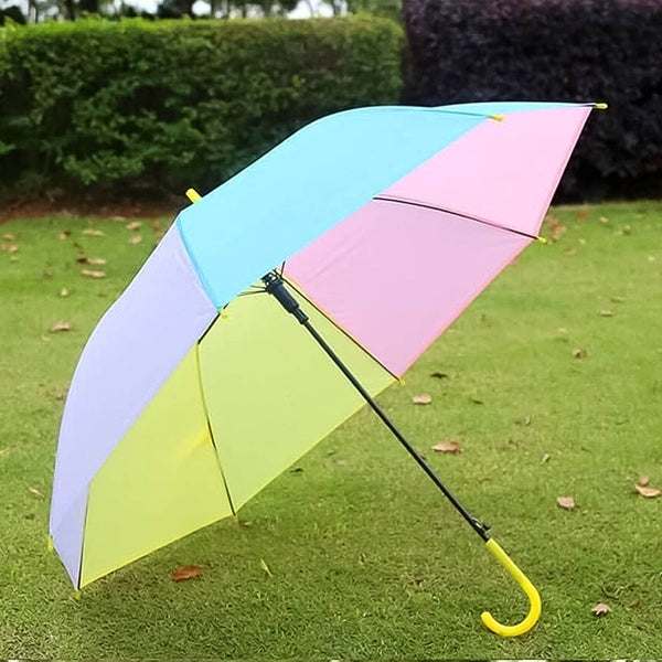 Colorful Rainbow Umbrella Multi-Colour J Shaped Handle (1 Pc / MOQ :- 5) - dailyneed.life