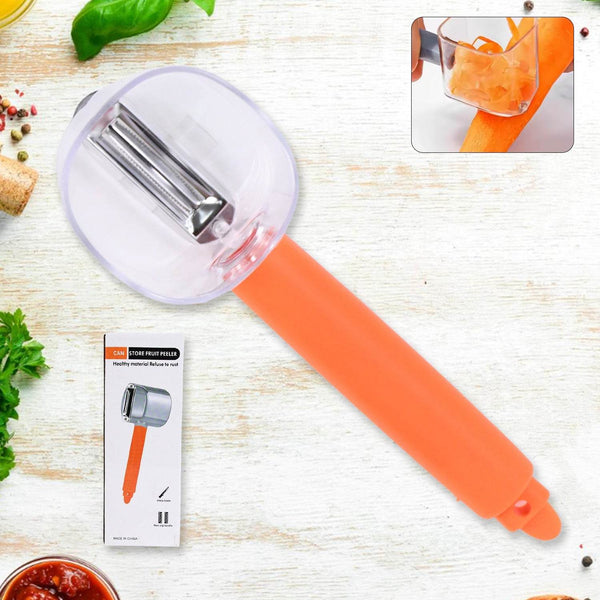 Home Kitchen Cooking Tools Peeler With Container Stainless Steel Carrot Cucumber Apple Super Fruit Vegetable Peeler - dailyneed.life