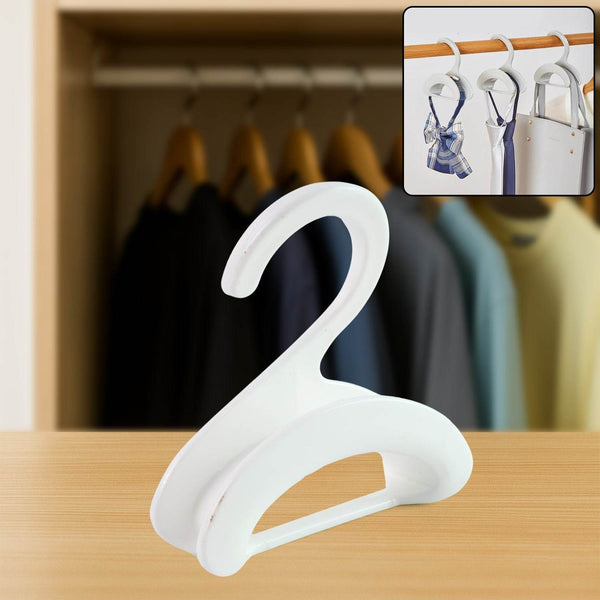 Compact Dual-Slot Multi-Purpose Plastic Hook Hanger (1 Pc) - dailyneed.life