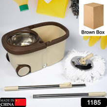 Mop with Bucket For Floor Cleaning With Steel Spin / Mop for Floor Cleaning / Floor Cleaner Mop / Spin Mop / Magic Mop / Mop Stick / Spin Mop Set with Bucket - dailyneed.life