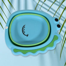 Frog Shape Foldable Baby Wash Basin, Space-Saving Lightweight Face Washing Tub (33×31cm / 1 Pc) - dailyneed.life