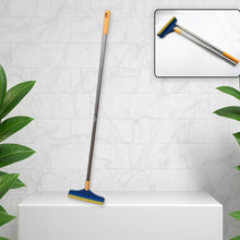 2 in 1 Cleaning Brush & Wiper , Long Handle Floor Brush, Rotatable Cleaning Brush for Bathroom, Kitchen, 120 Degree Triangular Rotating Brush Head with Wiper - dailyneed.life