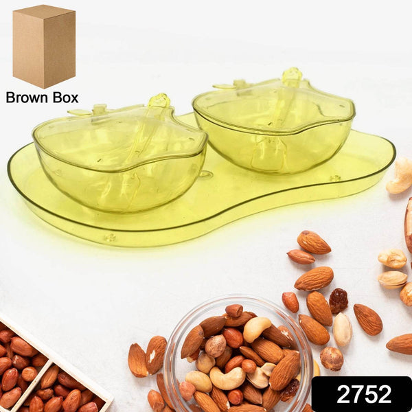 Apple Shape Tray Bowl Used For Serving Snacks And Various Food Stuffs. - dailyneed.life