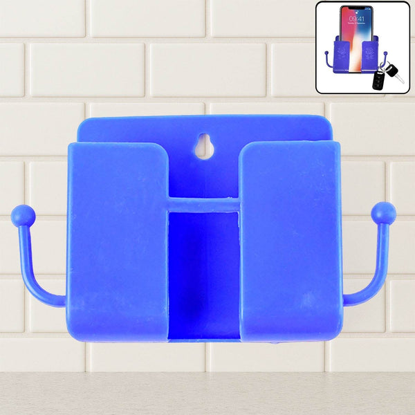 1 Pc Blue Wall mount Mobile Stand With Hook - dailyneed.life