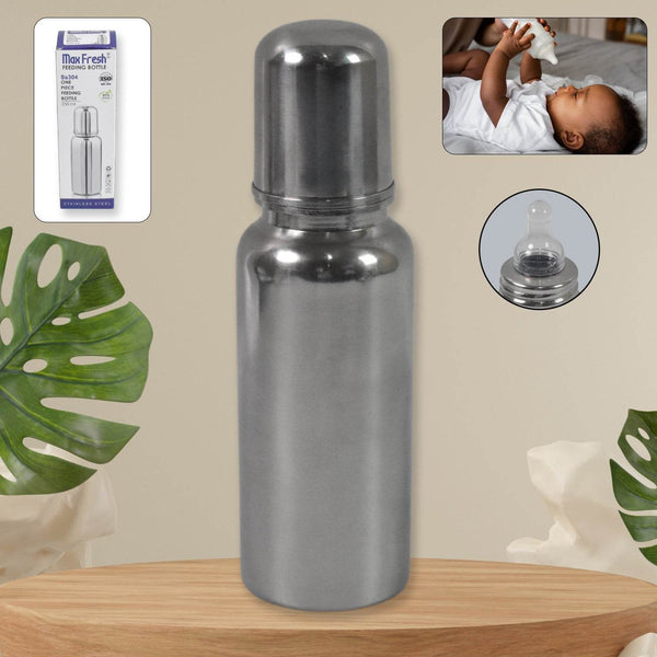 Stainless Steel Baby Feeding Bottle, Milk Feeding (250 ML) - dailyneed.life