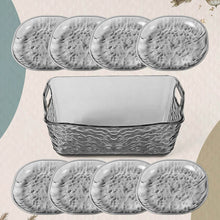 Plastic Household Plates Dinner Plates Dish Tray Skewer Bone Plate Set (9 Pcs Set) - dailyneed.life