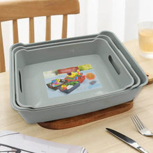 Multipurpose Organising & Storage Plastic Tray, Fruit & Vegetable/ Multi Purpose Tray, Organizer for Kitchen, Countertop, Cabinet, Bathroom Plastic Storage Basket For Store Fruits, Vegetables, Magazines, Cosmetics, Stationary Set of 3 - dailyneed.life