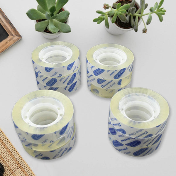 Transparent Tape Refills, Clear Tape, Cello Tape, All-Purpose Transparent Glossy Tape for Office, Home, School -1.2cm X 30 Meter Per Roll (12 Pc Set) - dailyneed.life