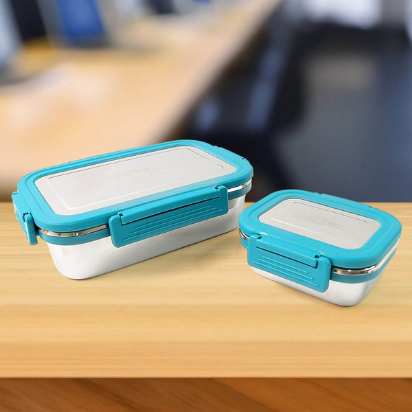Apex Jerry Lunch Box Premium Stainless Steel Food Container (2 Pc / 700+200 ML Approx) - dailyneed.life