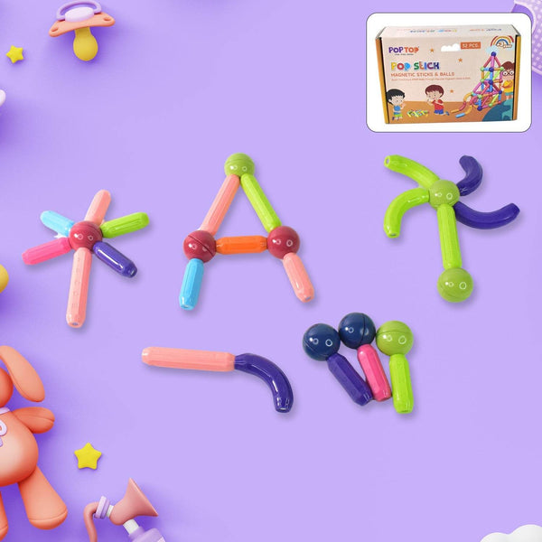 Magnetic Sticks Building Blocks Learning Toy for Kids (32 Pc) - dailyneed.life