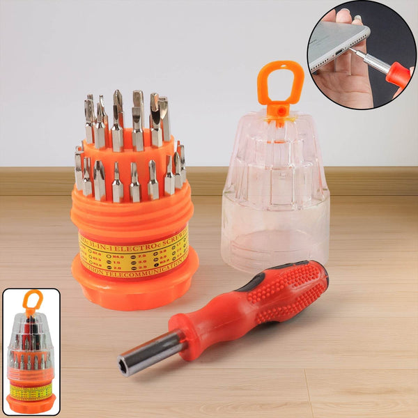 (SET OF 4PC) SCREWDRIVER SET, STEEL 31 IN 1 WITH 30 SCREWDRIVER BITS, PROFESSIONAL MAGNETIC DRIVER SET, B Grade - dailyneed.life