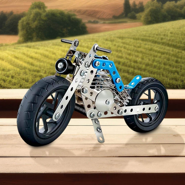 Metal Bike Creative Mechanical Construction Engineering Kit 140 Part of Bike Tool / 1 Set 】 - dailyneed.life