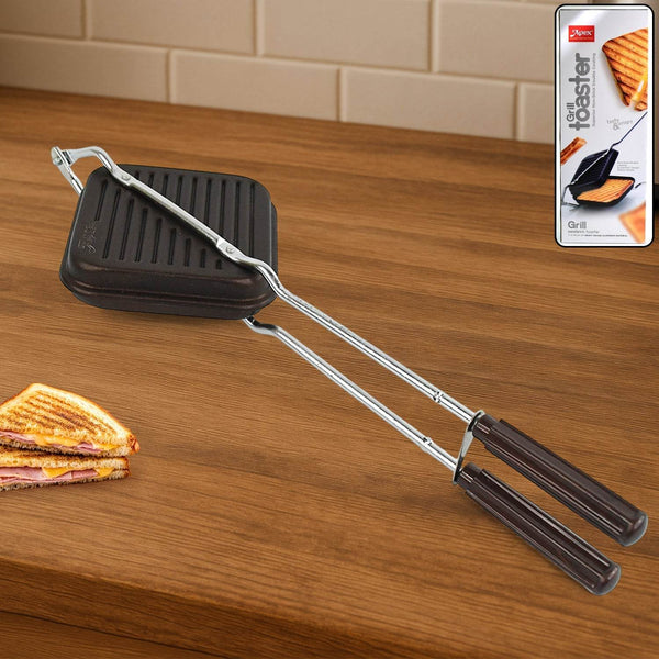 Apex Heavy Gauge Aluminium Grill Sandwich Toaster - dailyneed.life